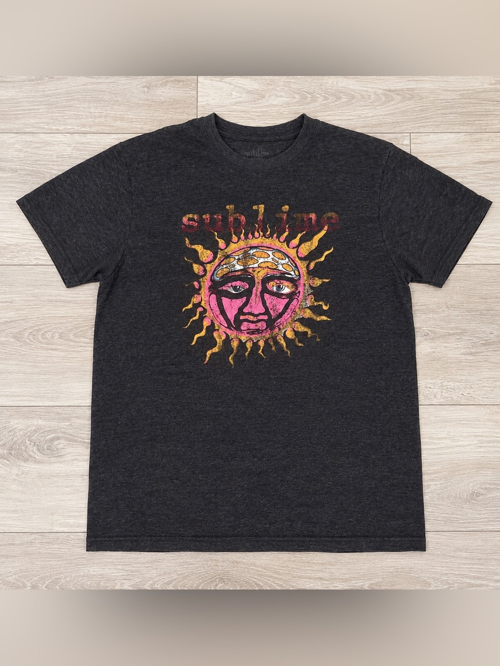Sublime Shirt XL Black Sun Logo Distressed Graphic Band Tee
